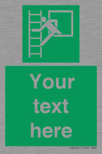 Custom Emergency Escape Ladder Sign